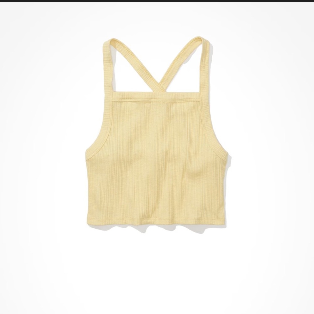 American‎ Eagle Outfitters Light Yellow Crop Top